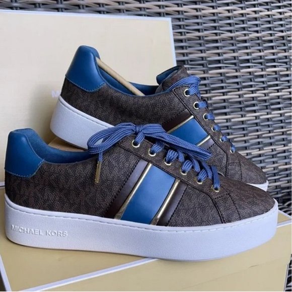 Michael Kors Poppy Stripe Lace Up MK Sig Small WMNS - Picture 8 of 16